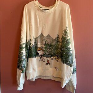 NWT Peanuts Snoopy and Woodstock Camping Sweatshirt
